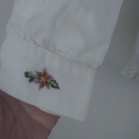 Vintage 90s Cabin Creek Blouse with Floral Embroidery AS IS - Picture 4 of 8